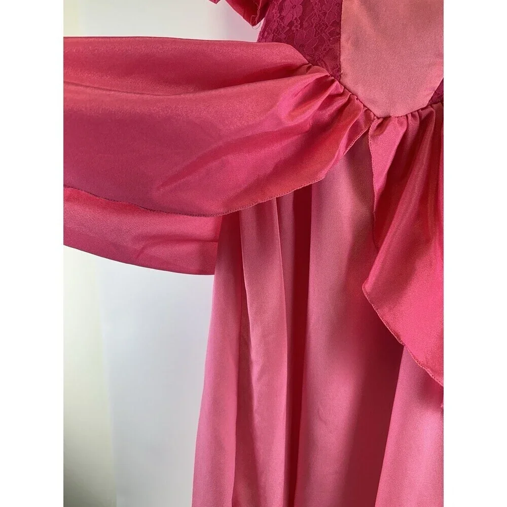 Super Mario Princess Peach Pink Dress Costume‎ Long Zip Layered Girls 140 10/12